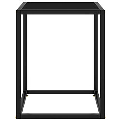 vidaXL Table basse Noir avec verre noir 40x40x50 cm