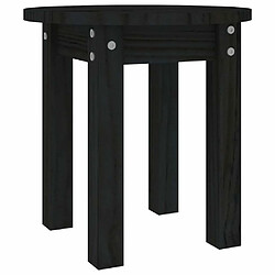 Maison Chic Table basse,Table Console Table d'appoint, Table pour salon Noir Ø 35x35 cm Bois massif de pin -MN67472