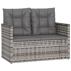 Acheter Maison Chic Salon de jardin 4 pcs avec coussins - Table et chaises d'extérieur - Mobilier/Meubles de jardin Moderne résine tressée gris -MN64874