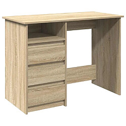 vidaXL Bureau chêne sonoma 102x50x75 cm bois d'ingénierie