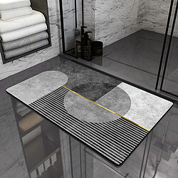 LUUCOZK Tapis de bain antidérapants, absorbants, à séchage rapide, décoration de salle de bain, motif 11-60 x90CM