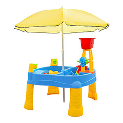 Avis SUNNY Aqua Explorer | Table sable et eau avec Accessoires et Parasol Réglable| Jeu d'eau pour plusieurs Enfants | Facile à Construire, Ranger et Nettoyer | Jeux d'Eau Extérieur et Intérieur