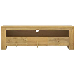 Avis Maison Chic Meuble TV scandinave - Banc TV pour salon 110x30x35 cm Bois de teck solide -MN18551