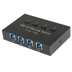 Commutateur de Partage USB 4 Port USB 3.0 Mini-Partage Automatique Quatre Ordinateurs Partagent Périphérique USB