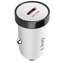 Chargeur Voiture Allume cigare USB C 20W Power Delivery Compact LinQ Blanc