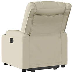 Acheter vidaXL Fauteuil inclinable Crème Similicuir