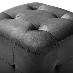 Avis vidaXL 2 pcs Poufs Noir 30 x 30 x 30 cm Tissu velours