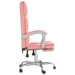 Avis vidaXL Fauteuil inclinable de bureau Rose Similicuir