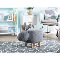 Beliani Repose-pied BUNNY Gris