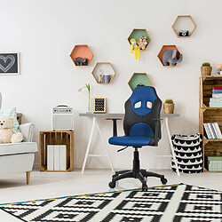 Chaise de bureau / Siège pivotant KID GAME AL noir/bleu hjh OFFICE pas cher