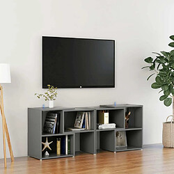 Maison Chic Meuble TV scandinave - Banc TV pour salon Gris 104x30x52 cm Aggloméré -MN68028