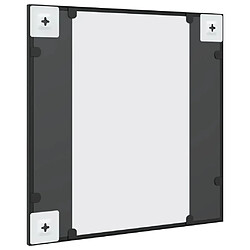 Maison Chic Miroir mural | Miroir Décoration pour Maison Salle de Bain noir 50x50 cm carré fer -GKD88769 pas cher