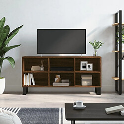 vidaXL Meuble TV chêne marron 103,5x30x50 cm bois d'ingénierie