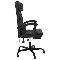 Avis vidaXL Fauteuil inclinable de bureau Noir Similicuir