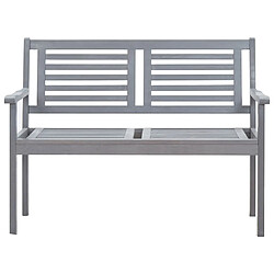 Avis Maison Chic Banc de jardin 2 places | Banquette de jardin | Chaise Relax avec coussin 120 cm Gris Eucalyptus -MN49325