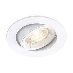 Saxby Downlight inclinable encastré blanc mat, GU10