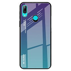 Wewoo Coque Pour Huawei P Smart Z Gradient Color Glass Case Violet