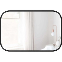 Acheter Umbra Miroir rectangulaire rebord caoutchouc 61 x 91 cm Hub noir.