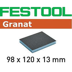 Éponge de ponçage FESTOOL 98x120x13 Grain 60 - Boite de 6 - 201112