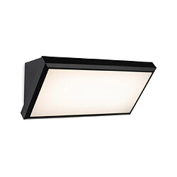 Luminaire Center Applique murale extérieur Nitro Noir avec diffuseur en polycarbonate blanc