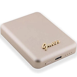 Acheter Riffi Guess 15W Fast 5000mAh 1x USB-C Power Bank with MagSafe Metal Ssript Logo Gold