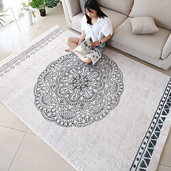 Universal Tapis à vin de 200 x 300 cm Tapis pour la chambre à coucher du salon Tapis pour la région du Maroc Tapis pour le canapé Table basse Tapis d'apprentissage de tatami souple(blanche)