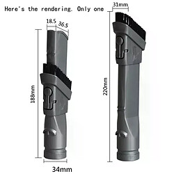 Accessoires de rechange pour aspirateur Dyson DC3 DC4 DC5 DC6 DC7 V6, brosses 2 en 1 et tête d'aspiration à brosse plate