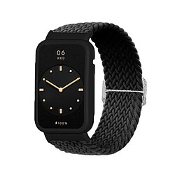 Bracelet en nylon élastique tressé pour votre Xiaomi Mi Band 7 Pro - noir noir