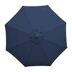 Parasol de Terrasse Professionnel Bleu Marine à Poulie de 3 m - Bolero pas cher