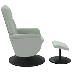 Avis vidaXL Fauteuil inclinable avec repose-pied gris clair velours