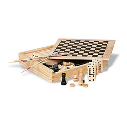 Magneticland Coffret multi-jeux de société bois 4 en 1