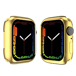 Coque en TPU anti-poussière, électroplaqué, or pour votre Apple Watch Series 7 45mm