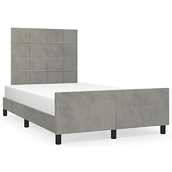 Maison Chic Lit adulte - Cadre Structure de lit avec tête de lit Contemporain Gris clair 120x200 cm -MN93133