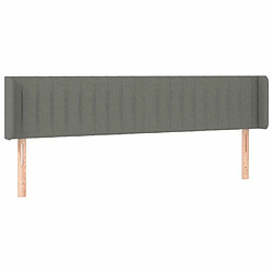 Avis Maison Chic Tête de lit scandinave à LED,meuble de chambre Gris foncé 163x16x78/88 cm Tissu -MN42200