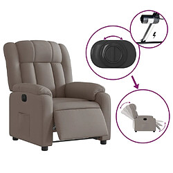 Acheter vidaXL Fauteuil inclinable électrique Taupe Tissu