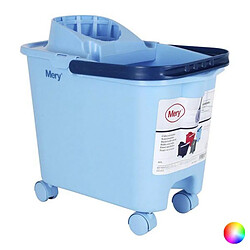 Totalcadeau Seau de Lavage en plastique avec roues 14 L Couleur - Bleu pas cher