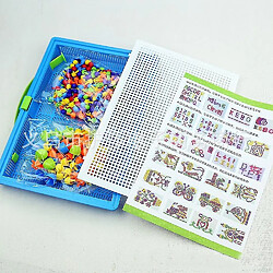 Universal Jeu de puzzle en mosaïque plastique couleur cognitif intellectuel jouet éducatif pour boîte à ongles