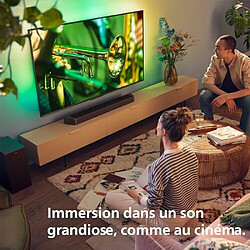 Philips TAB7908/10 Barre de Son 5.1.2 avec Subwoofer sans Fil - 740 W - Dolby Atmos - DTS Virtual:X - Son Surround - Roku TV Ready - Philips Easylink - Télécommande - Support Mural - Noir