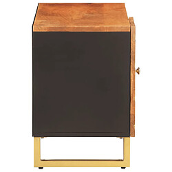 Acheter vidaXL Meuble TV marron et noir 80x31,5x46 cm bois massif de manguier