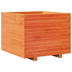 vidaXL Jardinière cire marron 60x60x49,5 cm bois de pin massif