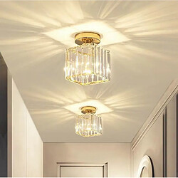 Acheter Stoex Lampe de Plafond en Cristal Or Plafonnier en Verre Plafonnier Créatif Lustre Moderne Ampoule E27 Pour Couloir Bureau Balcon Salon Salle À Manger