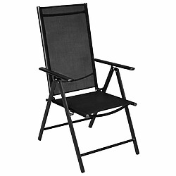 Avis Salle à manger de jardin 5 pcs,Table et chaise à dîner Aluminium Noir -MN59115