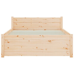 Acheter vidaXL Cadre de lit sans matelas bois massif 90x190 cm