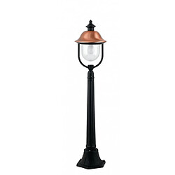 Fan Europe Borne de jardin Venezia 1 ampoule Diffuseur en cuivre,Aluminium,Polycarbonate Noir