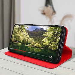 Acheter Avizar Housse Honor X7 Clapet Portefeuille Support Vidéo Rouge