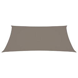 Helloshop26 Voile toile d'ombrage parasol tissu oxford rectangulaire 3 x 4 m taupe 02_0009666