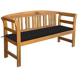 vidaXL Banc de jardin avec coussin 157 cm Bois d'acacia massif