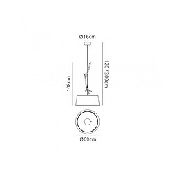 Luminaire Center Suspension Sabina Immitation bois 1 ampoule 120cm