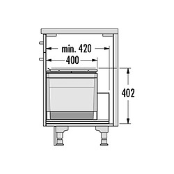 Acheter Poubelle encastrable 3 bacs pour meuble coulissant 90L (28+28+28) Hailo Triple XL