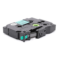 vhbw Cassette de ruban d'écriture 6mm noir sur vert fléxible pour imprimante Brother P-Touch 1000, 1000BTS, 1000F, 1005, 1005BTS, 1005F, 1005FB